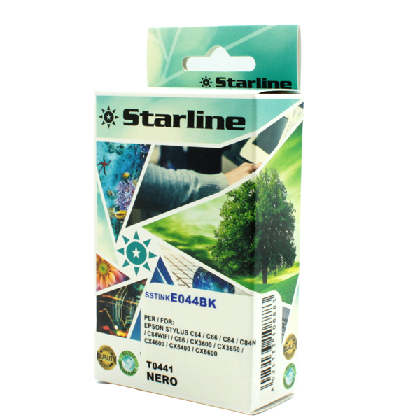 MD_SSTINKE044BK Starline - Cartuccia ink - per Epson - Nero - C13T044120 - 14ml - immagine 1