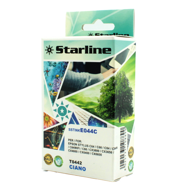 MD_SSTINKE044C Starline - Cartuccia ink - per Epson - Ciano - C13T044220 - 14ml - immagine 1