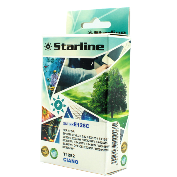 MD_SSTINKE128C Starline - Cartuccia ink - per Epson - Ciano -C13T12824012 - T1282- 7 ml - immagine 1