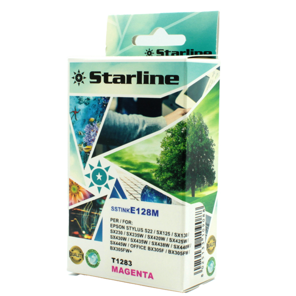 MD_SSTINKE128M Starline - Cartuccia ink - per Epson - Magenta - C13T12834012 - T1283 - 7ml - immagine 1