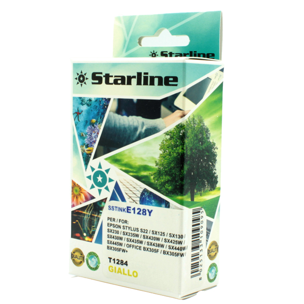 MD_SSTINKE128Y Starline - Cartuccia ink - per Epson - Giallo - C13T12844012 - T1284 - 7ml - immagine 1