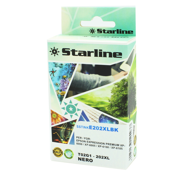 MD_SSTINKE202XLBK Starline - Cartuccia Ink compatibile per Epson 202XL - Nero - 24ml - immagine 1
