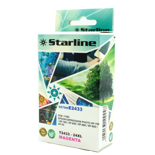 MD_SSTINKE2433 Starline - Cartuccia ink - per Epson - Magenta - C13T24334012 -24XL -11m - immagine 1