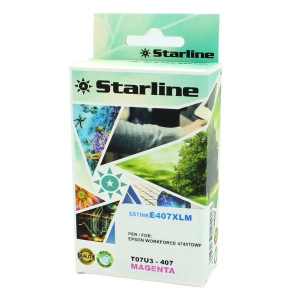 MD_SSTINKE407XLM Starline - Cartuccia Ink compatbile per Epson 407 - Magenta - 26ml - immagine 1