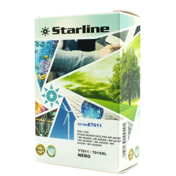 MD_SSTINKE7011 Starline - Cartuccia ink - per Epson - Nero - C13T70114010 - T7011 59ml - immagine 1