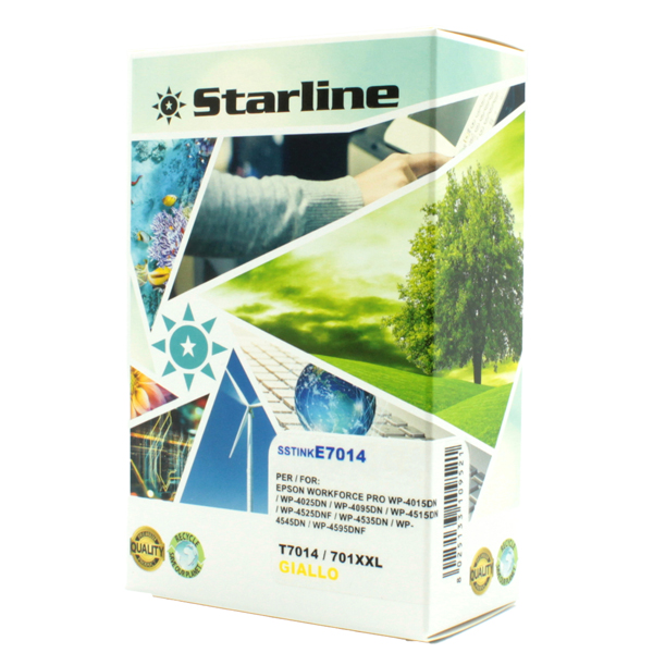 MD_SSTINKE7014 Starline - Cartuccia ink - per Epson - Giallo - C13T70144010 - T7014- 35ml - immagine 1