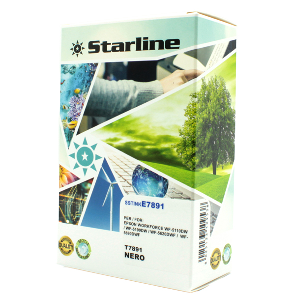 MD_SSTINKE7891 Starline - Cartuccia ink - per Epson - Nero - T7891 - C13T789140 - 66ml - immagine 1