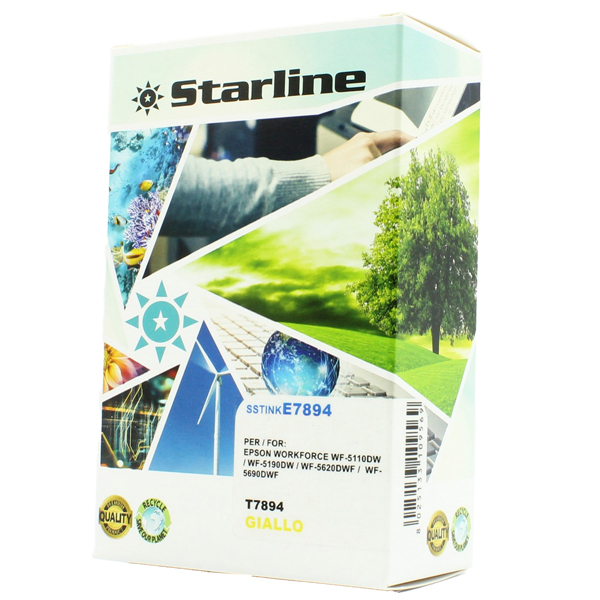 MD_SSTINKE7894 Starline - Cartuccia ink - per Epson - Giallo - T7894 - C13T789440 - 55ml - immagine 1