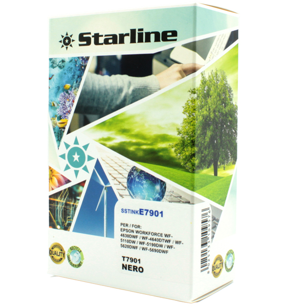 MD_SSTINKE7901 Starline - Cartuccia ink - per Epson - Nero - C13T79014010 - 79XL -42ml - immagine 1