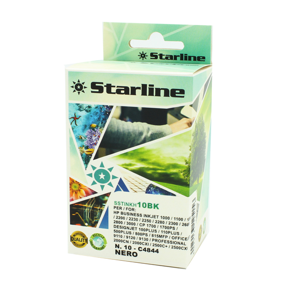 MD_SSTINKH10BK Starline - Cartuccia Ink Compatibile - per HP 10 - Nero - 69ml - immagine 1