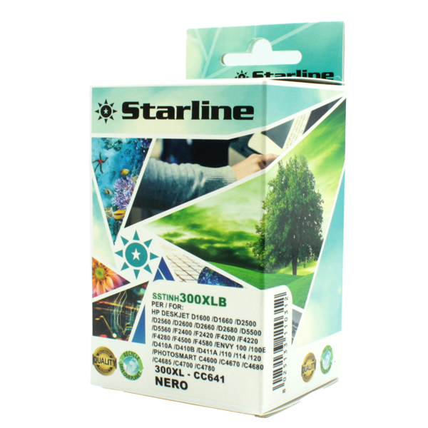 MD_SSTINKH300XLB Starline - Cartuccia ink Compatibile - per HP 300XL - Nero - immagine 1