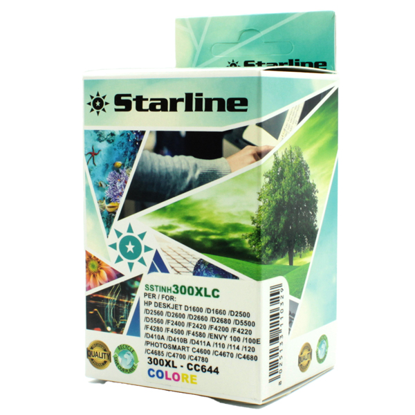 MD_SSTINKH300XLC Starline - Cartuccia ink Compatibile - per HP 300XL - Colore - immagine 1
