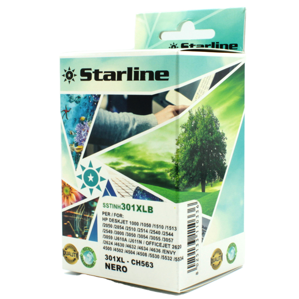 MD_SSTINKH301B Starline - Cartuccia ink Compatibile - per HP 301XL - Nero - immagine 1
