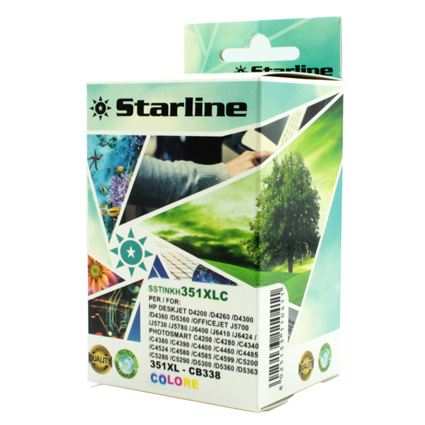 MD_SSTINKH351XLC Starline - Cartuccia Ink Compatibile - per HP 315XL- C/M/Y - CB338EE -19 ml - immagine 1