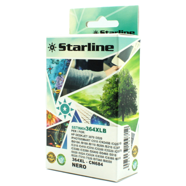 MD_SSTINKH364XLBK Starline - Cartuccia ink Compatibile - per HP 364XL - Nero - CN684E - 18,6ml - immagine 1