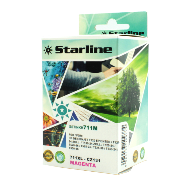 MD_SSTINKH711M Starline - Cartuccia ink Compatibile - per HP 711- Magenta - CZ131A - 26ml - immagine 1