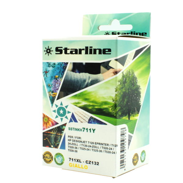 MD_SSTINKH711Y Starline - Cartuccia ink Compatibile - per HP 711 - Giallo - CZ132A - 26ml - immagine 1