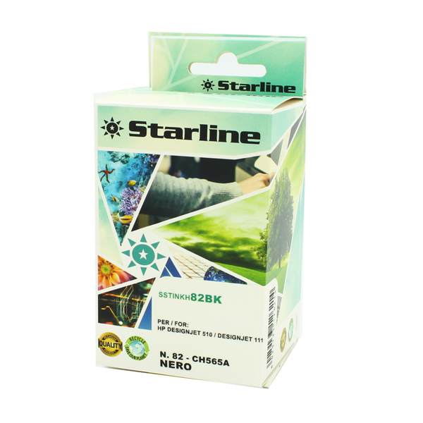 MD_SSTINKH82BK Starline - Cartuccia ink Compatibile per HP N.82 - Nero - 69ml - immagine 1