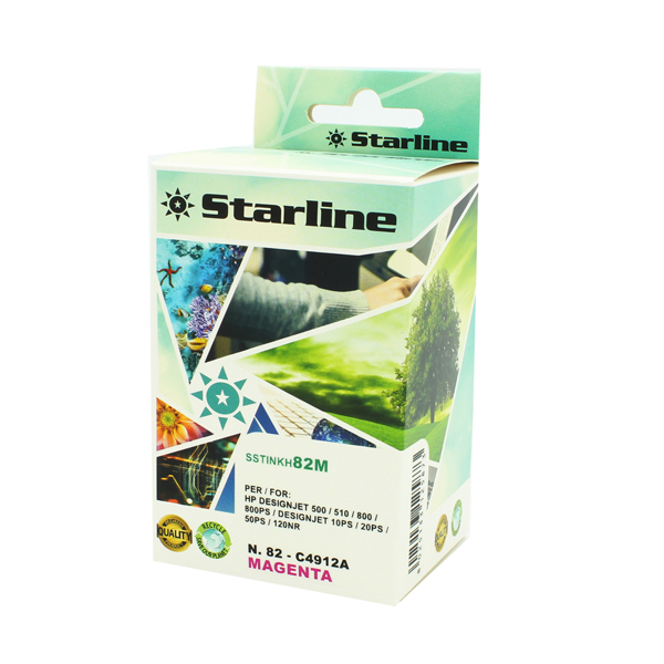 MD_SSTINKH82M Starline - Cartuccia ink Compatibile per HP N.82 - Magenta - 69ml - immagine 1