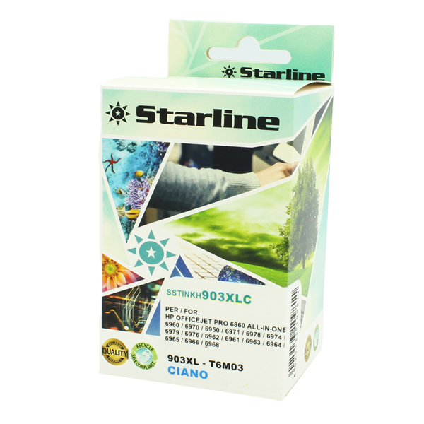 MD_SSTINKH903XLC Starline - Cartuccia ink Compatibile - per HP 903XL -Ciano - immagine 1