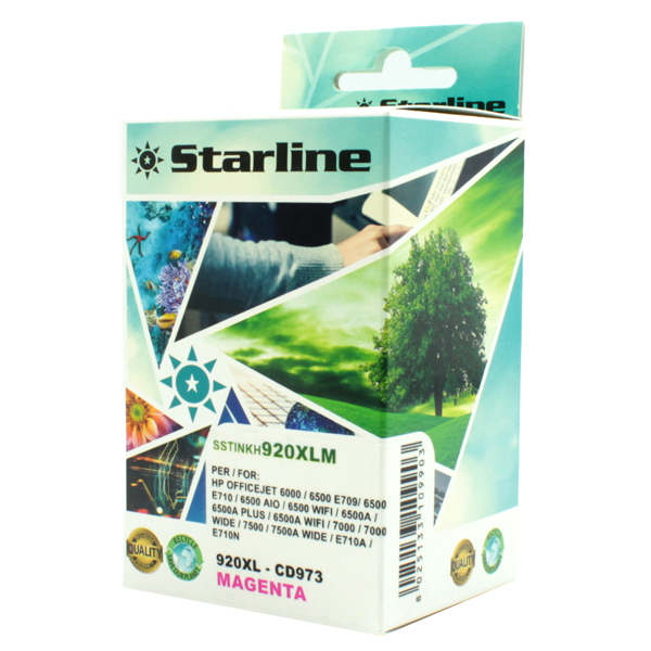 MD_SSTINKH920XLM Starline - Cartuccia ink Compatibile - per HP n. 920 e 920XL - Magenta - CD973AE - immagine 1