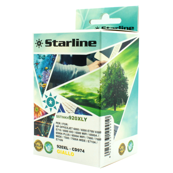 MD_SSTINKH920XLY Starline - Cartuccia ink Compatibile - per HP n. 920 e 920XL - Giallo - immagine 1