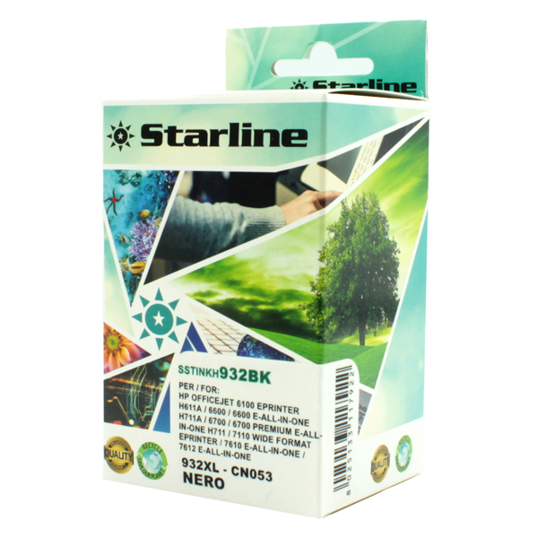 MD_SSTINKH932BK Starline - Cartuccia ink Compatibile - per HP 932 - Nero - CN053AN - 32ml - immagine 1