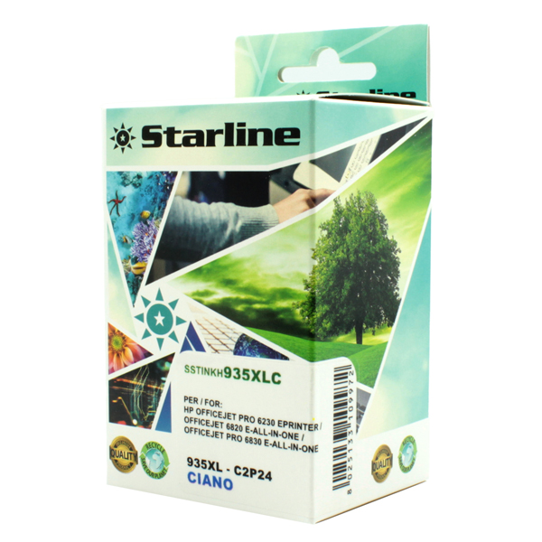 MD_SSTINKH935XLC Starline - Cartuccia ink Compatibile - per HP 935XL - Ciano - C2P24AE - 935XL 27ml - immagine 1