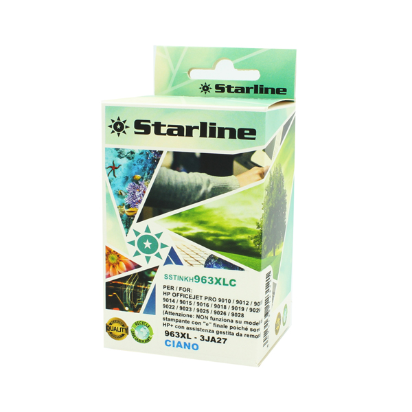 MD_SSTINKH963XLC Starline - Cartuccia Ink Compatibile per HP 963 XL - Ciano - 58ml - immagine 1