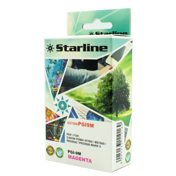 MD_SSTINKPGI9M Starline - Cartuccia ink - per Canon - Magenta - PGI9 MA - 13,4ml - immagine 1