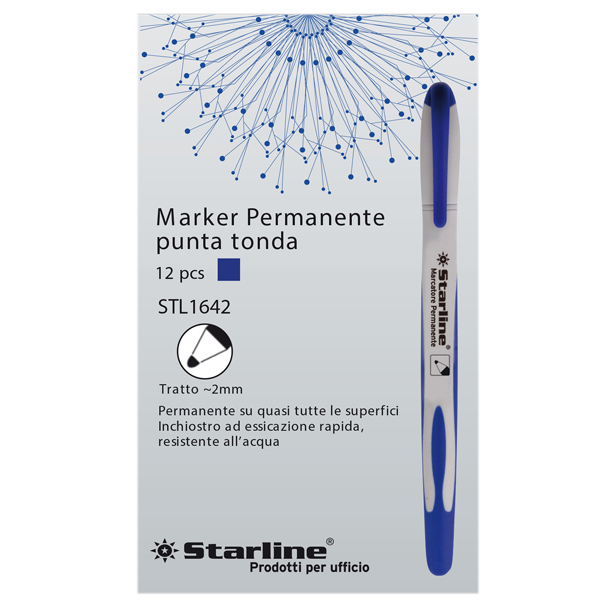 MD_STL1642 Marcatore permanente Starline - punta tonda 2,0mm - blu - Starline - immagine 1