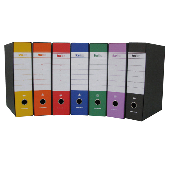 MD_STL4013S Registratore Starbox sfuso - dorso 8 cm - protocollo 23 x 33 cm - arancio - Starline - immagine 1