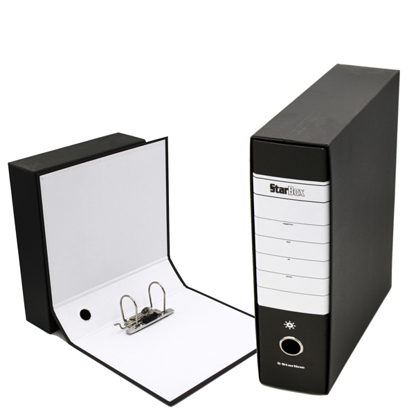 MD_STL4017 Registratore Starbox - dorso 8 cm - commerciale 23 x 30 cm - nero - Starline - immagine 1