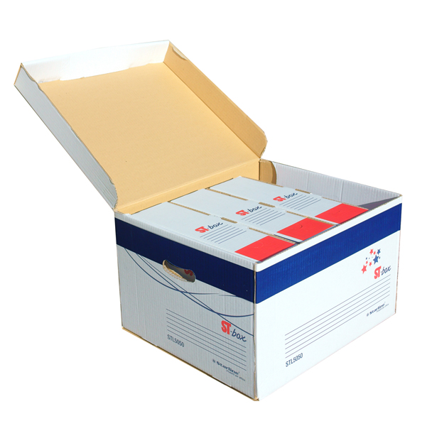 MD_STL5050 Scatola archivio ST-box - con coperchio - 37,5 x 42,5 x 26,5 cm - Starline - immagine 1