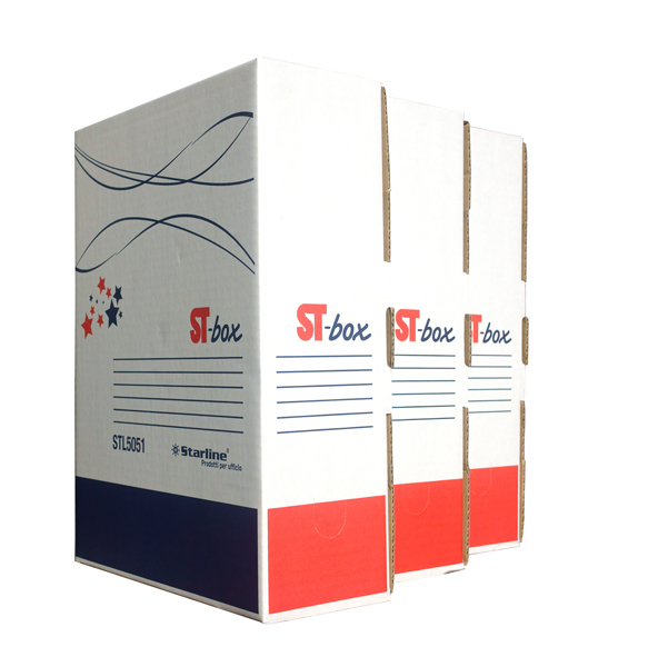 MD_STL5051 Scatola archivio ST-box - 33 x 25 x 10 cm - bianco - Starline - immagine 1