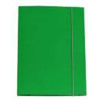 Cartella 3 lembi con elastico Queen - A4 - dorso variabile - cartone plastificato - verde - Starline
