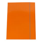 Cartella 3 lembi con elastico Queen - A4 - dorso variabile - cartone plastificato - arancio - Starline