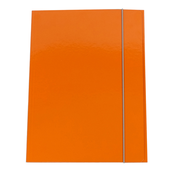 MD_STL5205 Cartella 3 lembi con elastico Queen - A4 - dorso variabile - cartone plastificato - arancio - Starline - immagine 1