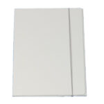 Cartella 3 lembi con elastico Queen - A4 - dorso variabile - cartone plastificato - bianco - Starline
