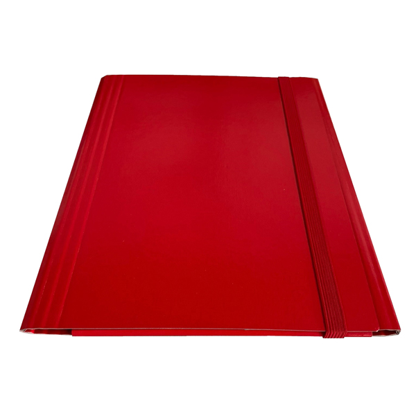 MD_STL5401 Cartella 3 lembi con elastico piatto - A4 - dorso variabile - rosso - Starline - immagine 1