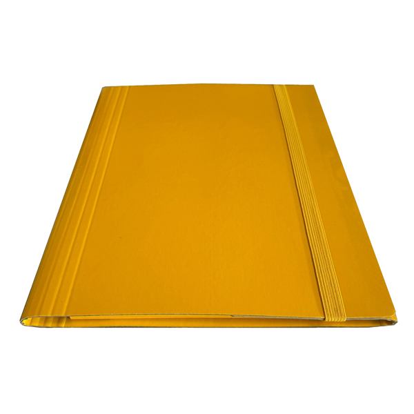 MD_STL5403 Cartella 3 lembi con elastico piatto - A4 - dorso variabile - giallo - Starline - immagine 1