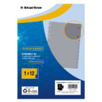 Divisori numerici 12 tacche - A4 - PP - grigio - Starline