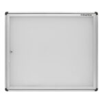 Bacheca per interni - con anta battente - fondo bianco magnetico - 6 fogli A4 - orizzontale - Starline