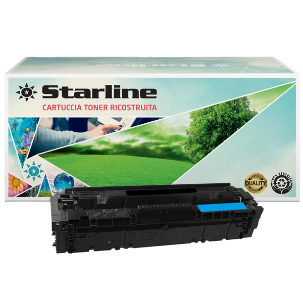 MD_STLHCF541A Starline - Toner Ricostruito per HP 203A - Ciano - CF541A - 1.300 pag - immagine 1