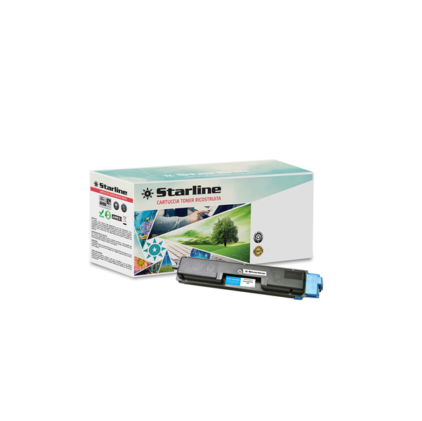 MD_STLKTK580C Starline - Toner Ricostruito - per Kyocera - Ciano - TK-580C - 2.800 pag - immagine 1