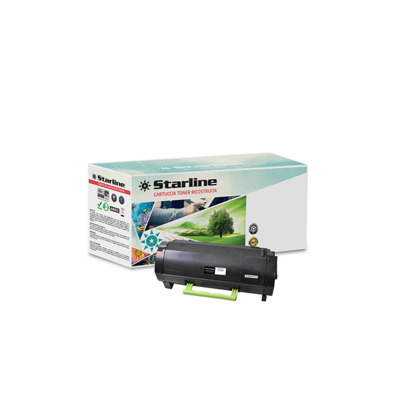 MD_STLLE502BK Starline - Toner Ricostruito - per Lexmark - Nero - 50F2000 - 1.500 pag - immagine 1