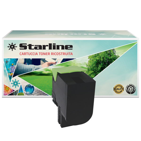 MD_STLLELCS410K Starline - Toner Ricostruito - per Lexmark - Nero - 70C2HK0 - 4.000 pag - immagine 1