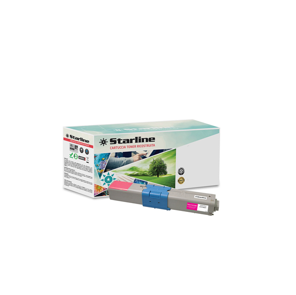 MD_STLOC300M Starline - Toner Ricostruito - per Oki - Magenta - 44469705 - 2.000 pag - immagine 1