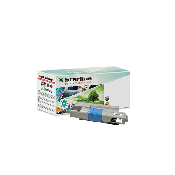 MD_STLOC321BK Starline - Toner Ricostruito - per Oki - Nero - 44973536 - 2.200 pag - immagine 1