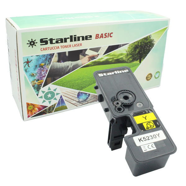 MD_STLTK5230Y Starline - Toner ricondizionato Basic Kyocera ECOSYS M5521 - Giallo - 2.200 pag - immagine 1